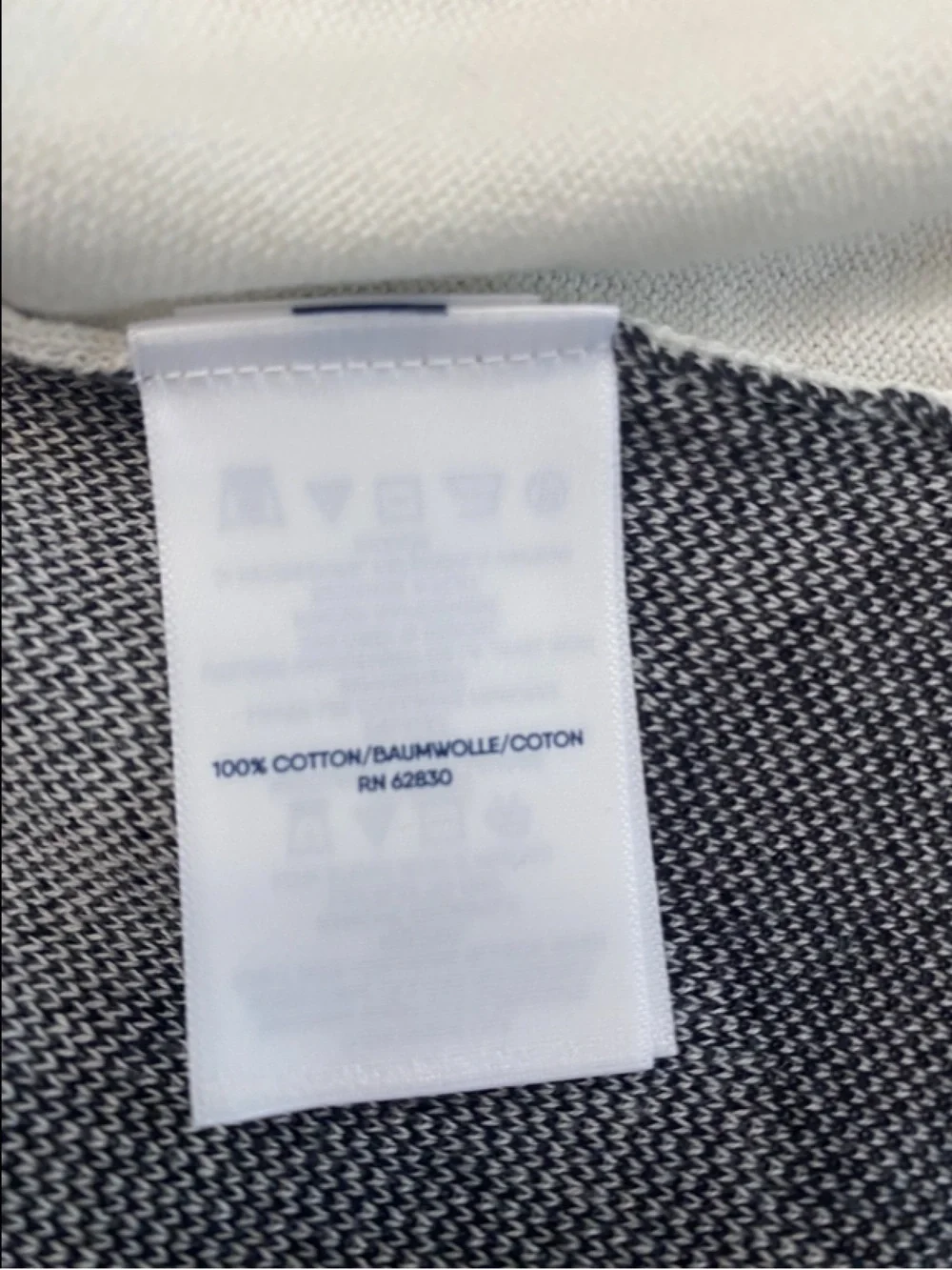 NEW Land’s End Cotton Open front Cardigan sweater black & white buffalo check